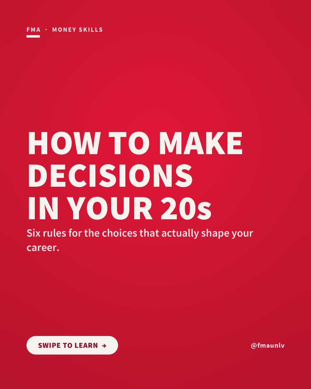 The 20s Decision Cheat Sheet