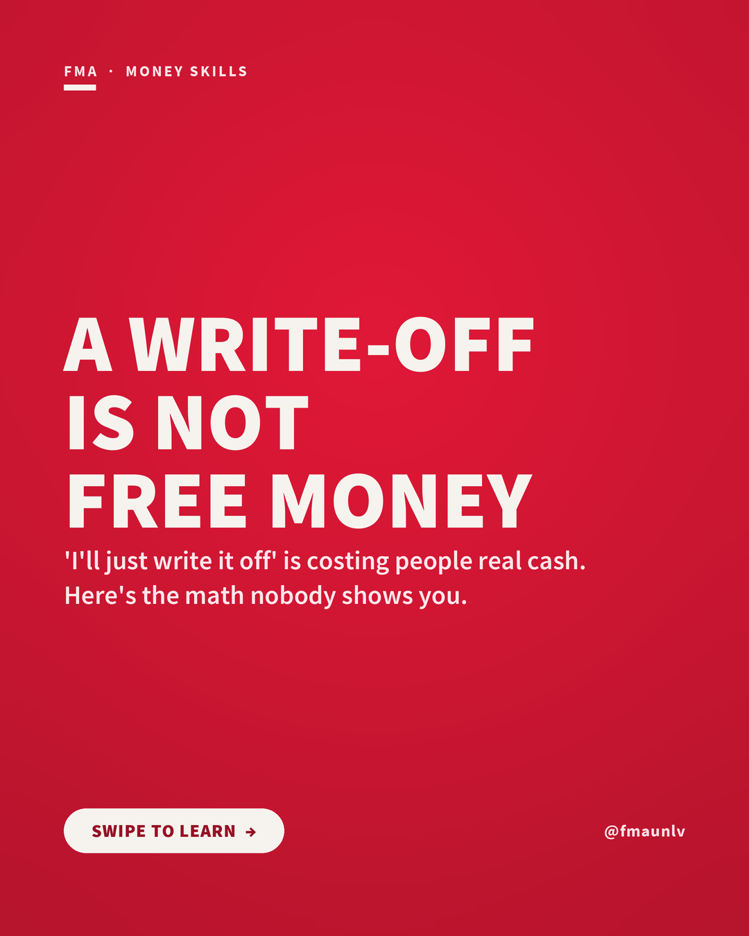 The Write-Off Reality Check